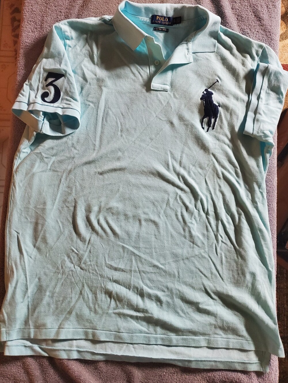 Polo by Ralph Lauren Light Blue Custom Slim Fit Polo